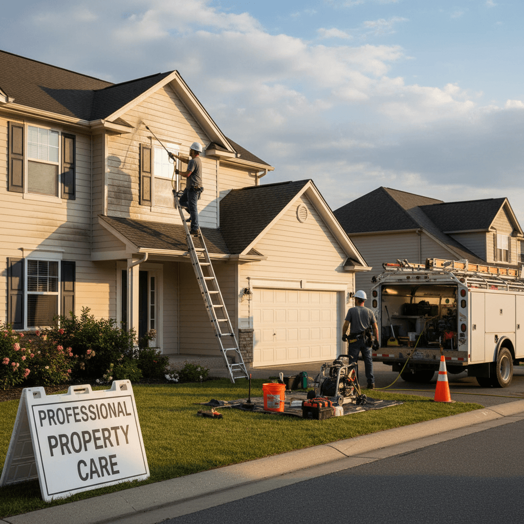Property maintenance work in progress