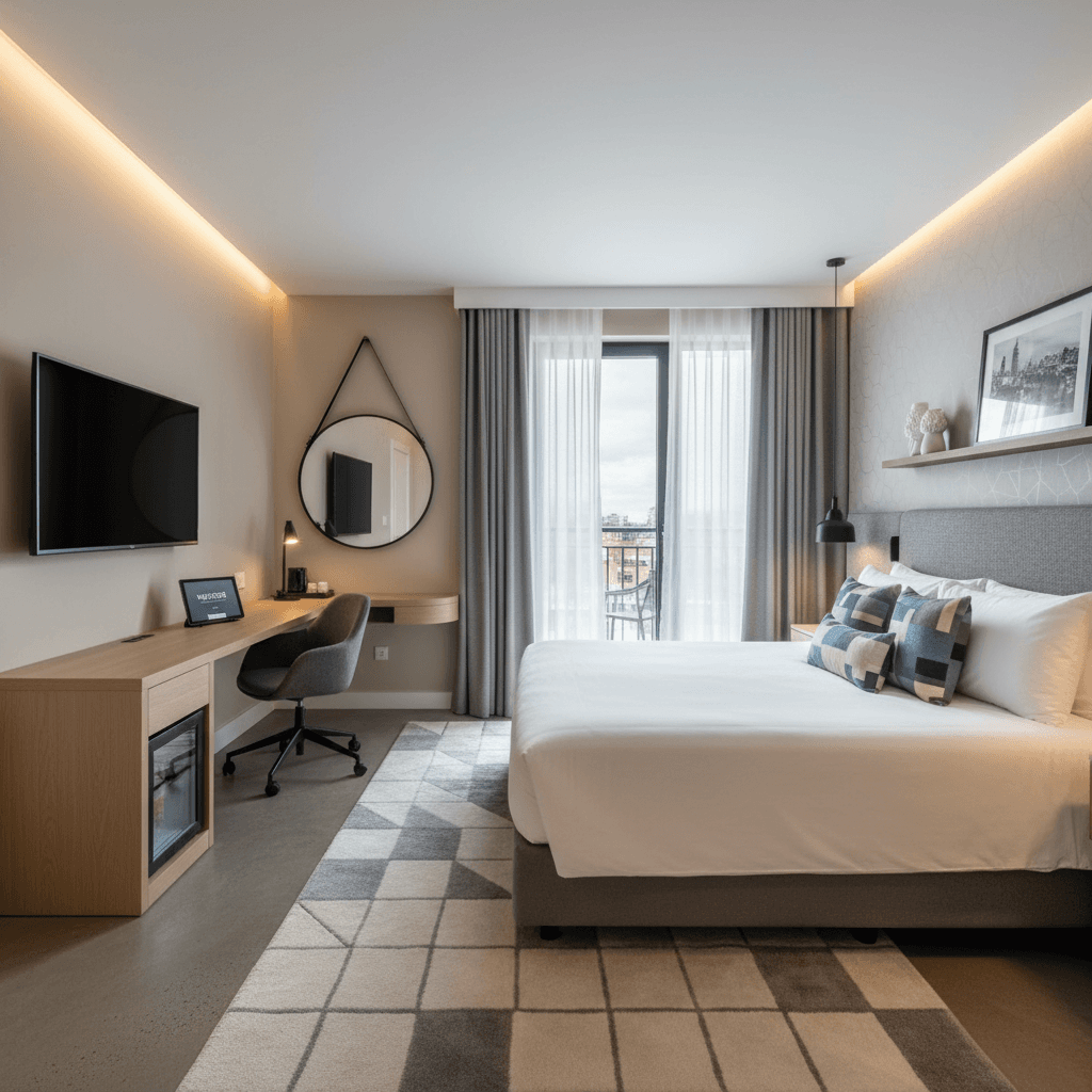 Renovated hotel room